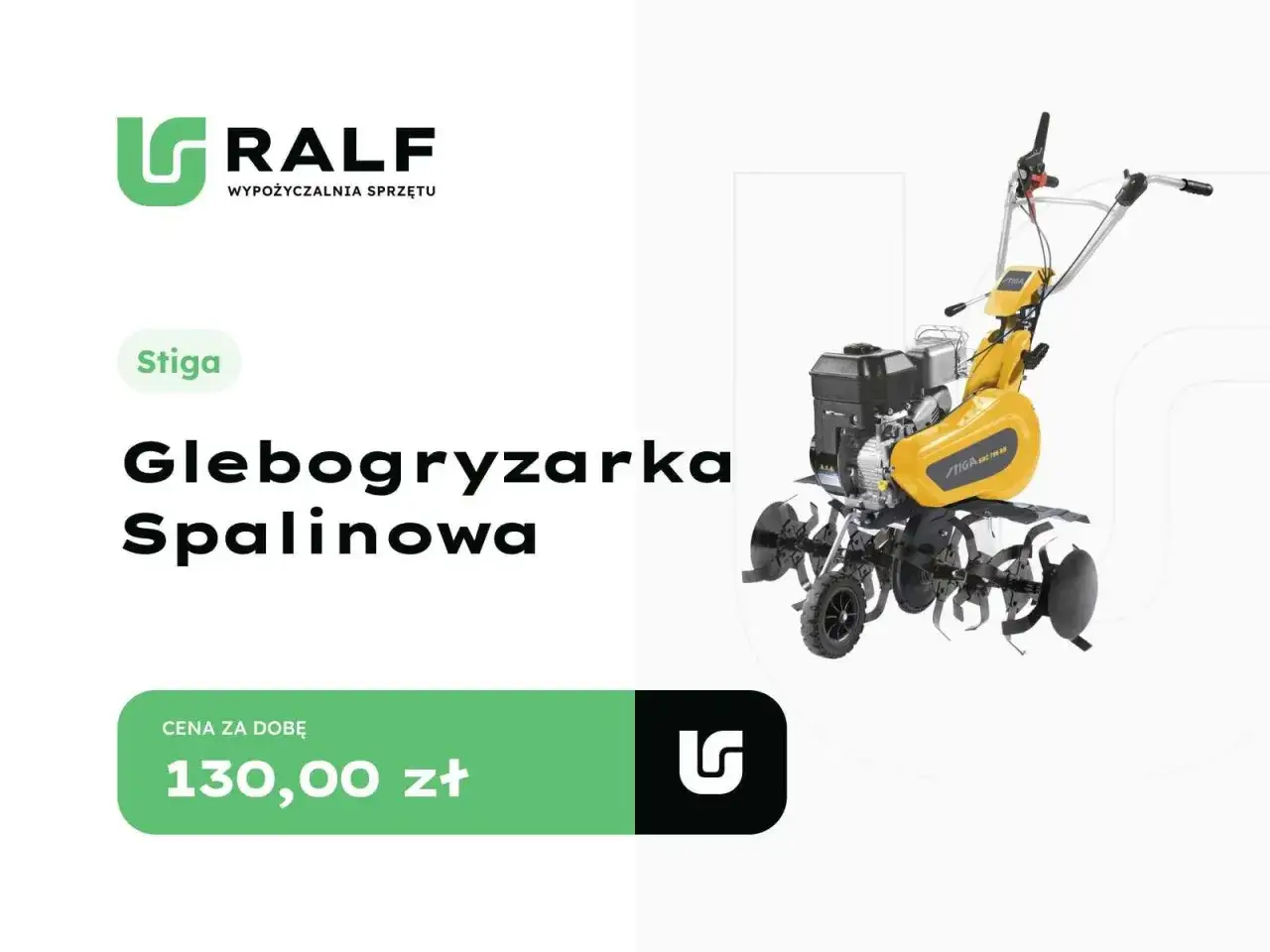 Glebogryzarka spalinowa Stiga. Cena za dobę to 130 zł.